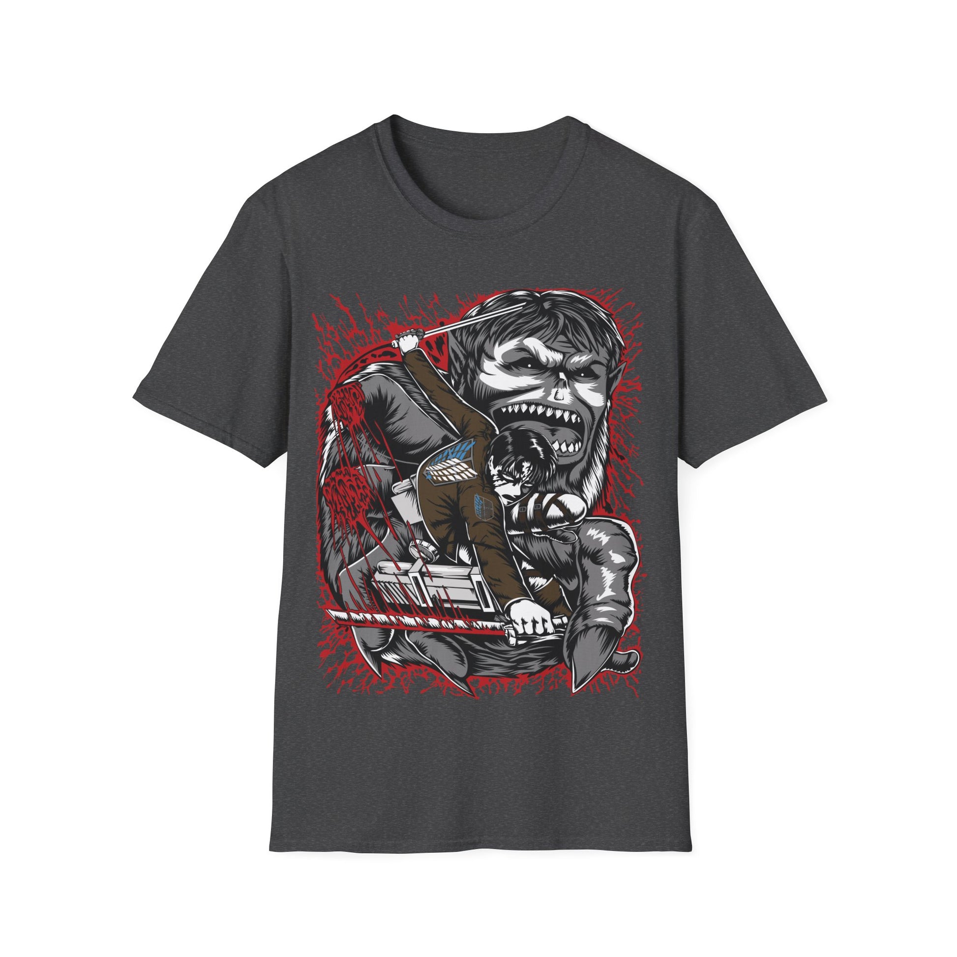 Attack on Titan Levi vs Zeke Shirt Custom Anime Shirt Graphic Tee