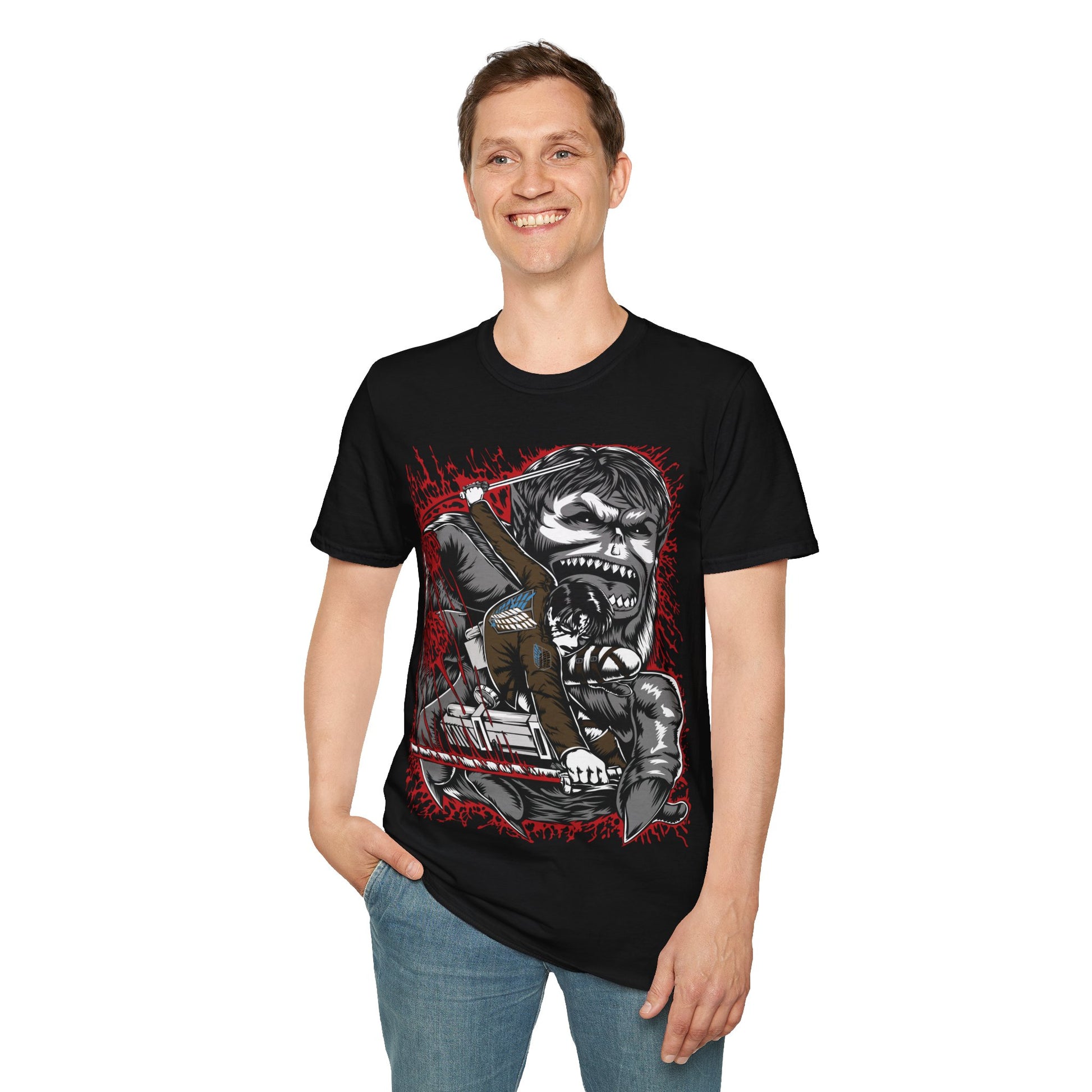 Attack on Titan Levi vs Zeke Shirt Custom Anime Shirt Graphic Tee