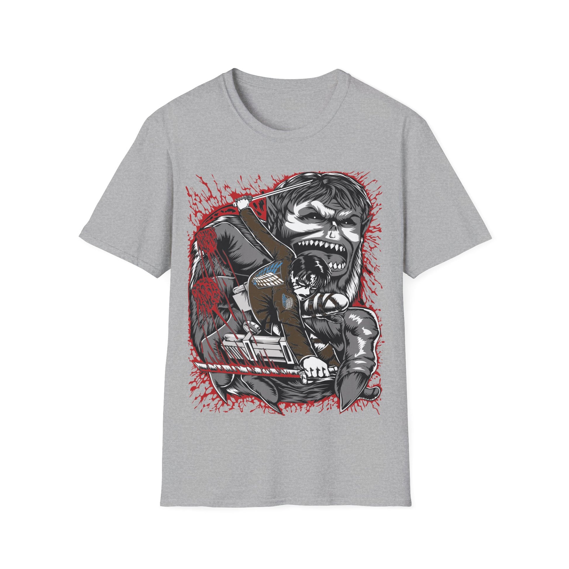 Attack on Titan Levi vs Zeke Shirt Custom Anime Shirt Graphic Tee