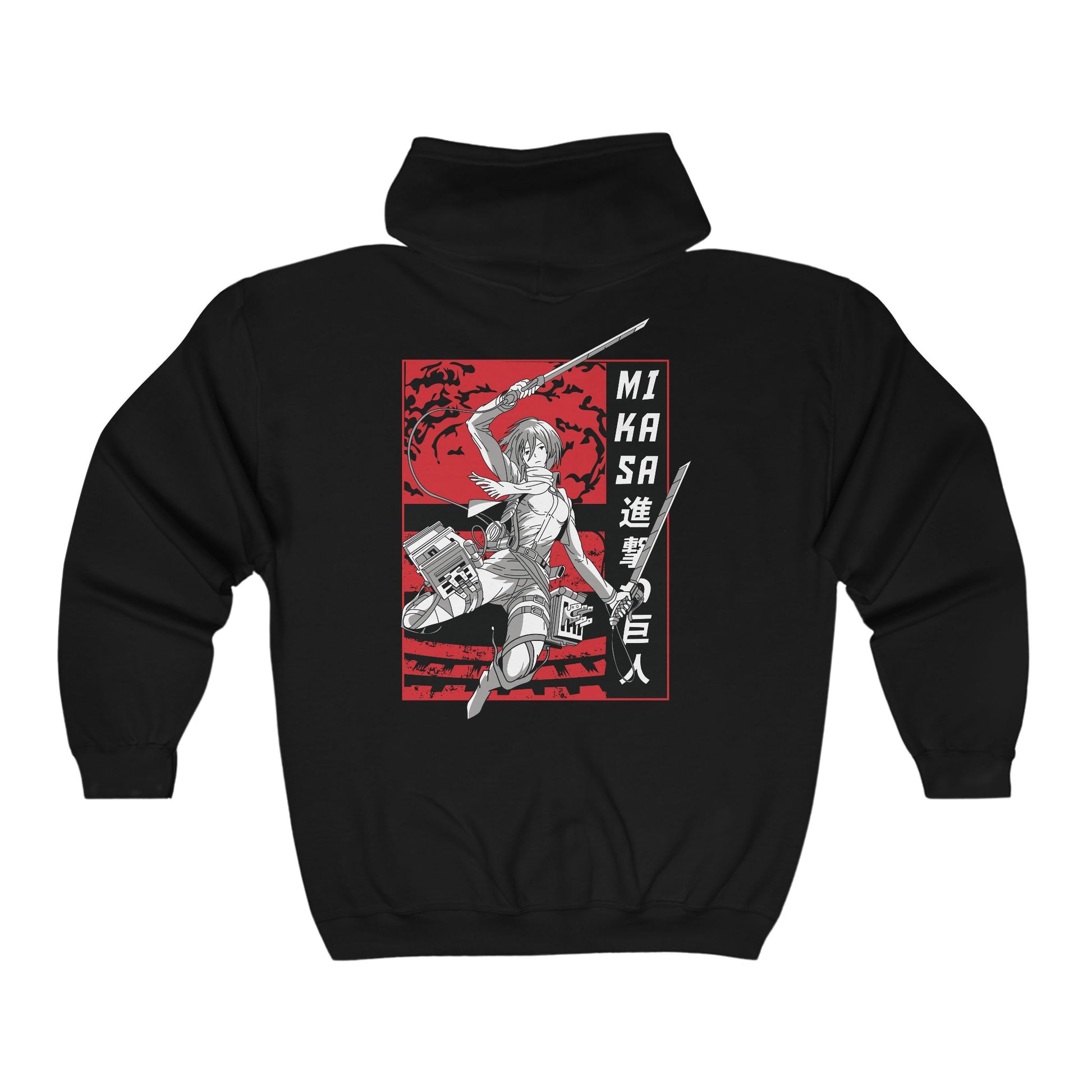 Attack on Titan Mikasa Hoodie Custom Graphic Zip Hoodie