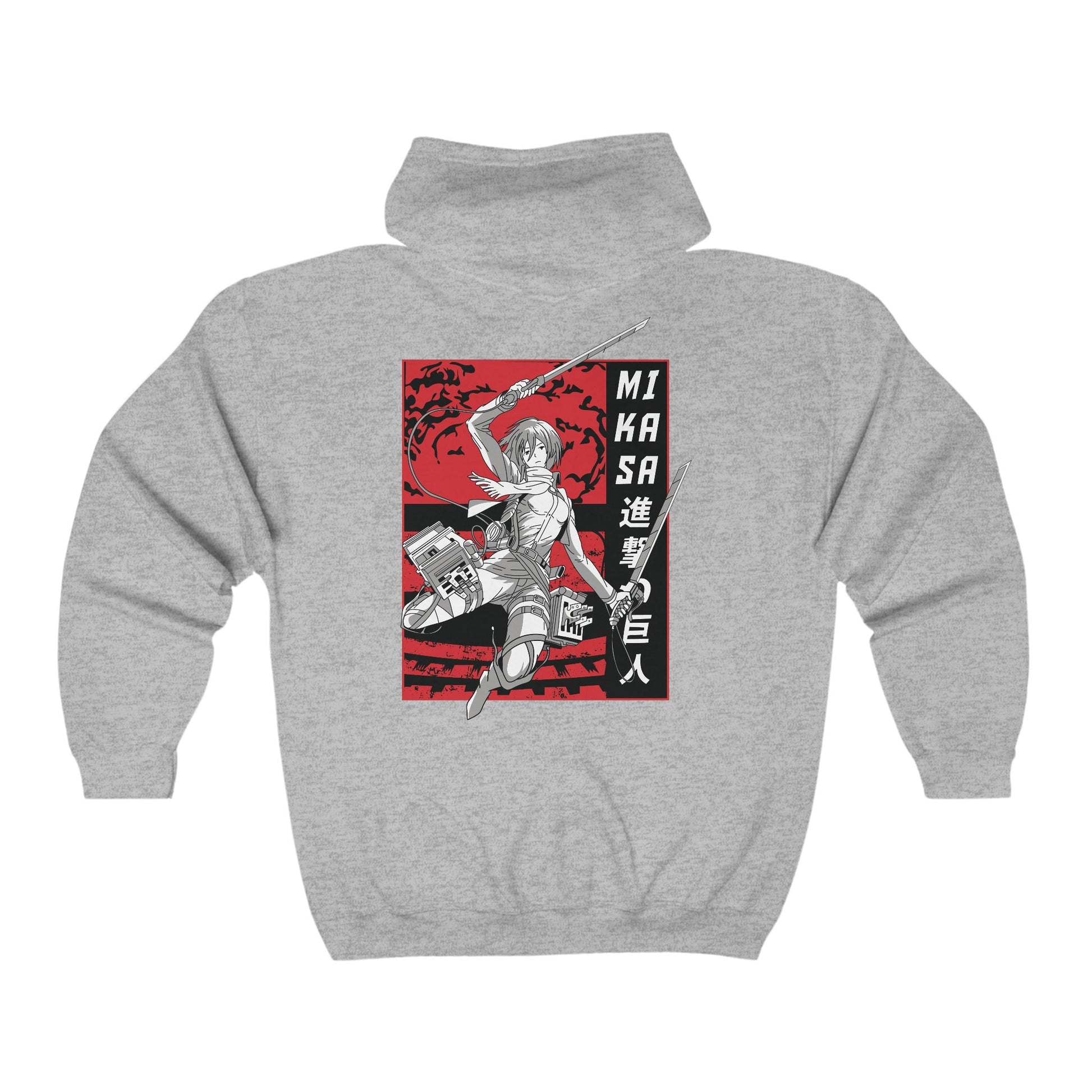 Attack on Titan Mikasa Hoodie Custom Graphic Zip Hoodie