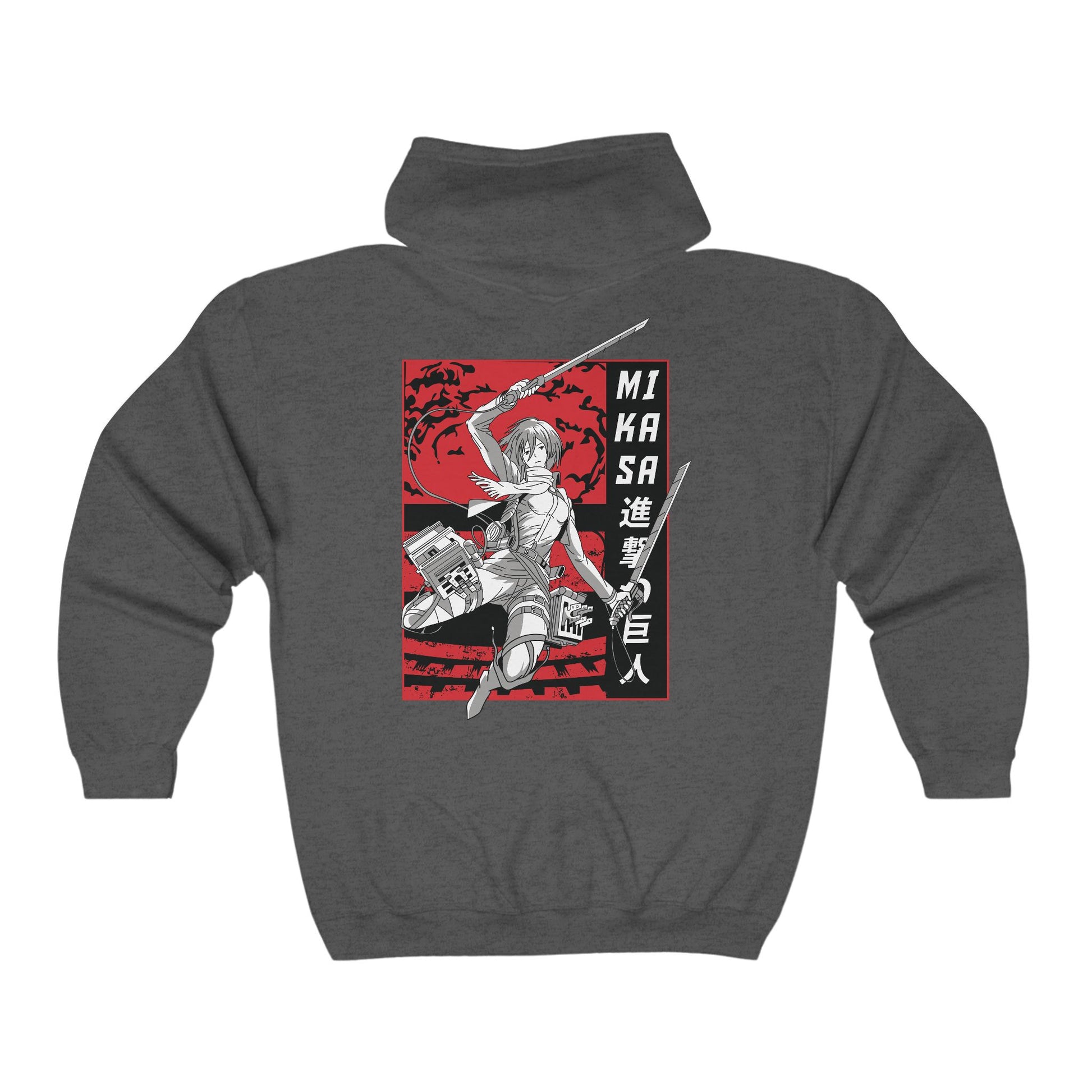 Attack on Titan Mikasa Hoodie Custom Graphic Zip Hoodie