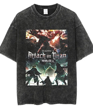 Attack On Titan Season 2 Shirt Vintage Style Anime Shirt
