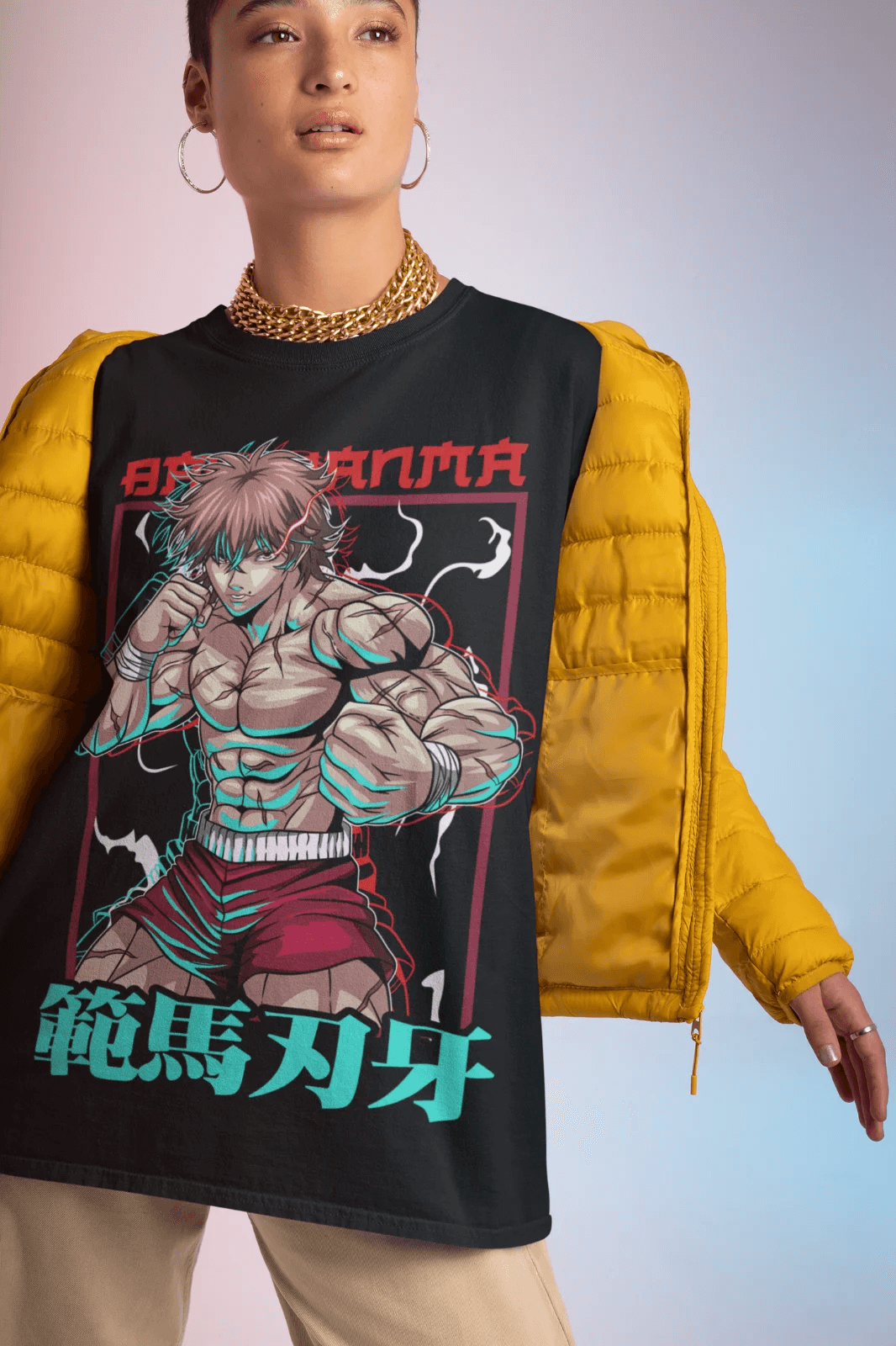 Baki Shirt Baki Hanma Cotton Anime Shirt Graphic Tees