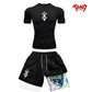 Berserk Style Compression Shirt & Shorts Set - Anime Workout Set Rash Guard