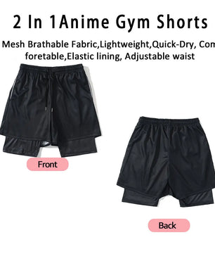 Berserk Style Compression Shirt & Shorts Set - Anime Workout Set Rash Guard