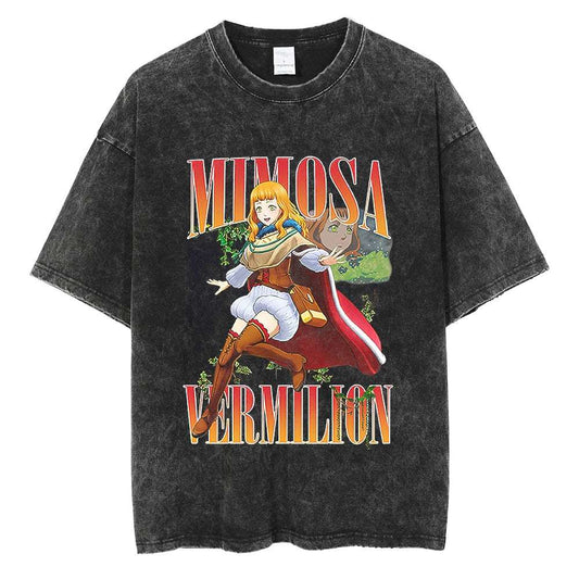 Black Clover Shirt Mimosa Oversized Anime Shirt Hemp Cotton