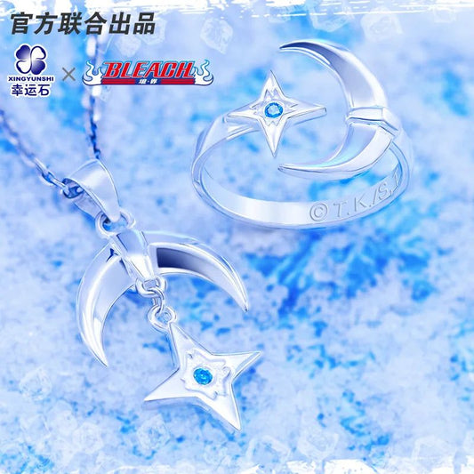 Bleach Hyorinmaru 925 Sterling Silver Anime Pendant Ring