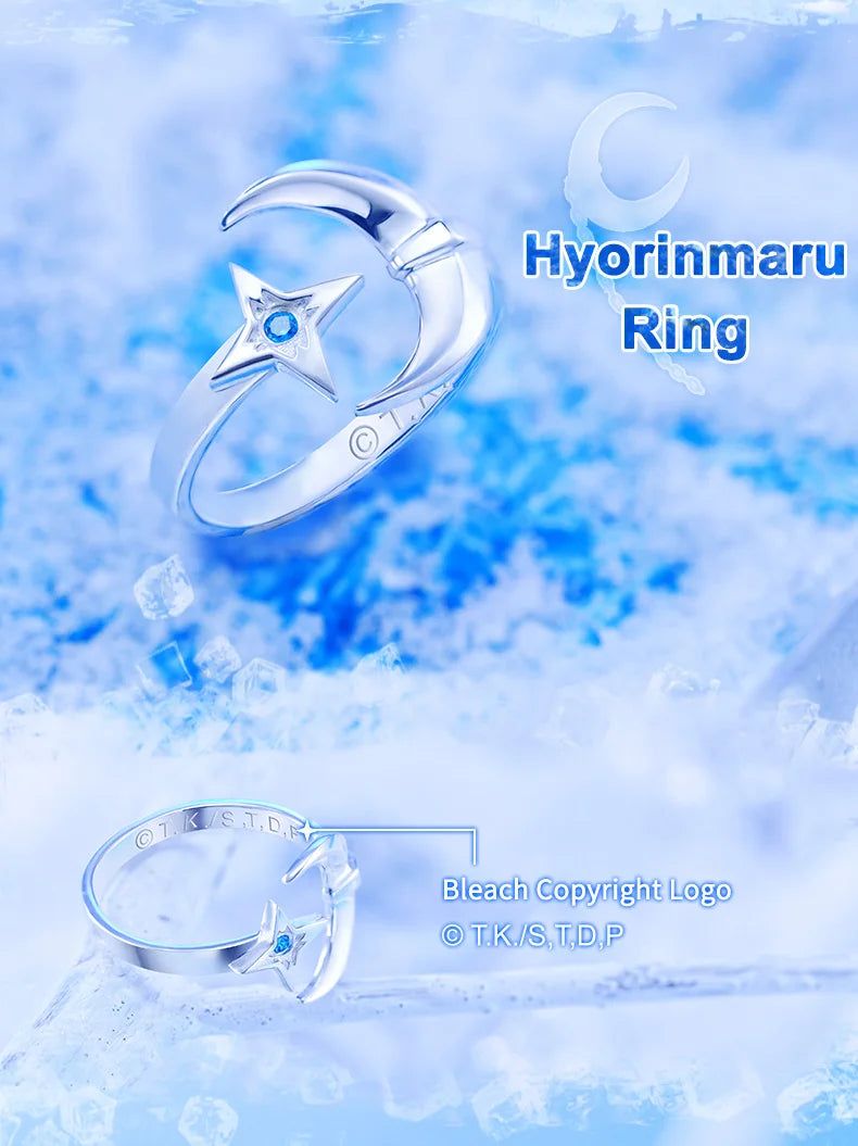 Bleach Hyorinmaru 925 Sterling Silver Anime Pendant Ring