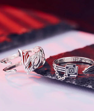 Bleach Ichigo Holo Mask Anime Ring 925 Sterling Silver