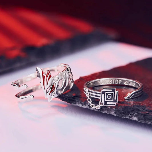 Bleach Ichigo Holo Mask Anime Ring 925 Sterling Silver