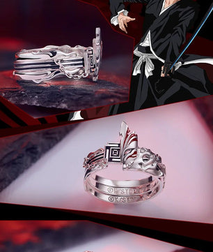 Bleach Ichigo Holo Mask Anime Ring 925 Sterling Silver