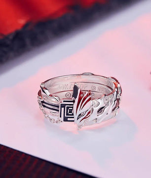 Bleach Ichigo Holo Mask Anime Ring 925 Sterling Silver