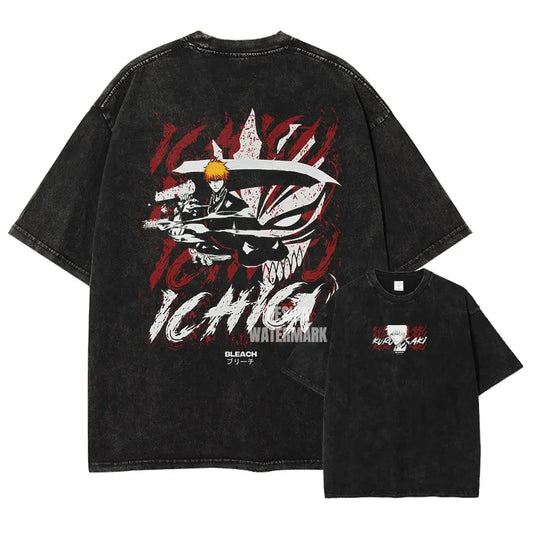 Bleach Ichigo T-Shirt Oversized Style Vintage Anime Shirt