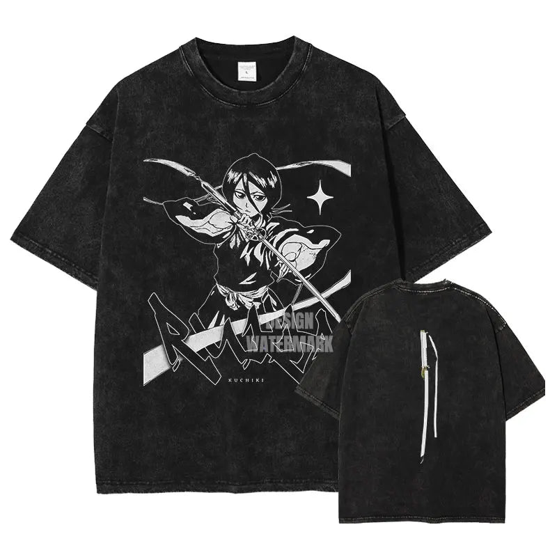 Bleach Rukia T-Shirt Oversized Style Vintage Anime Shirt