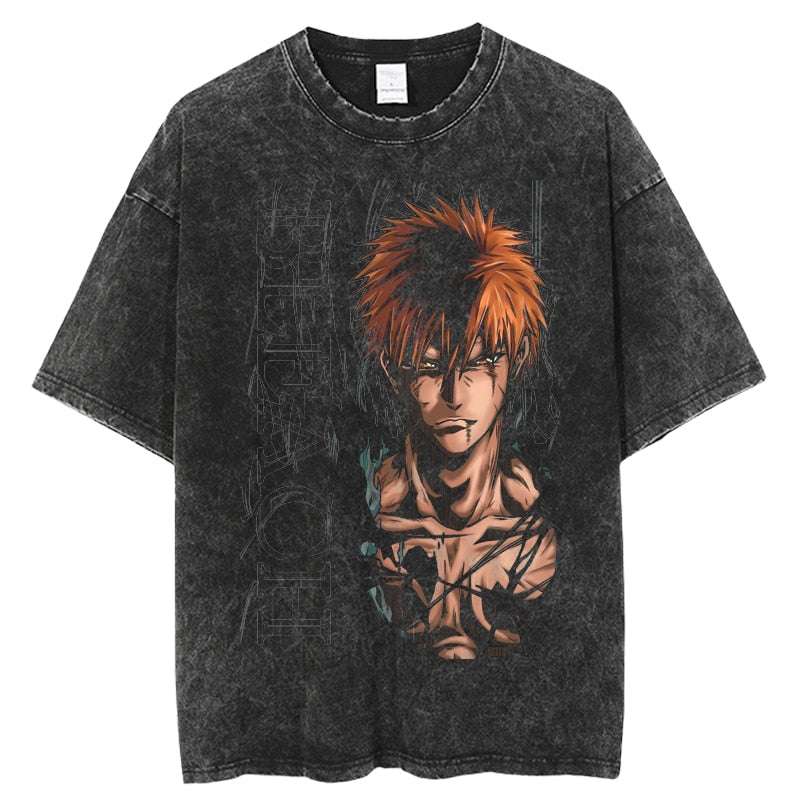 Bleach Shirt Ichigo Kurosaki Vintage Oversized Anime Shirt Graphic