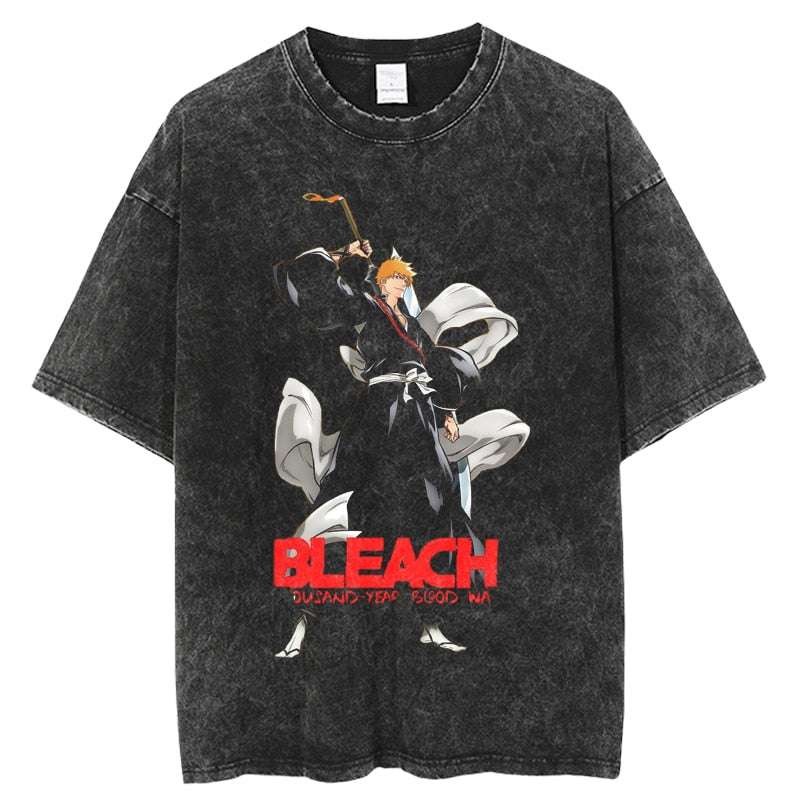 Bleach Shirt Ichigo Kurosaki Vintage Oversized Anime Shirt Graphic