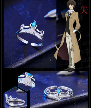 Bungo Stray Dogs Dazai Osamu Anime Ring 925 Sterling Silver