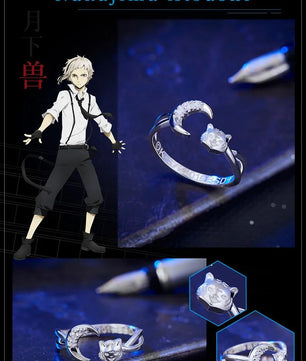 Bungo Stray Dogs Nakajima Atsushi Anime Ring 925 Sterling Silver