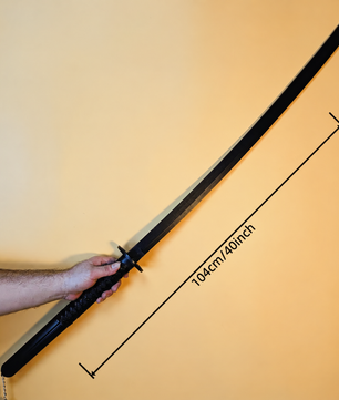 Bleach Rukia Kuchiki Sode no Shirayuki Black Katana 1:1 Scale Anime Prop Replica Bamboo Sword