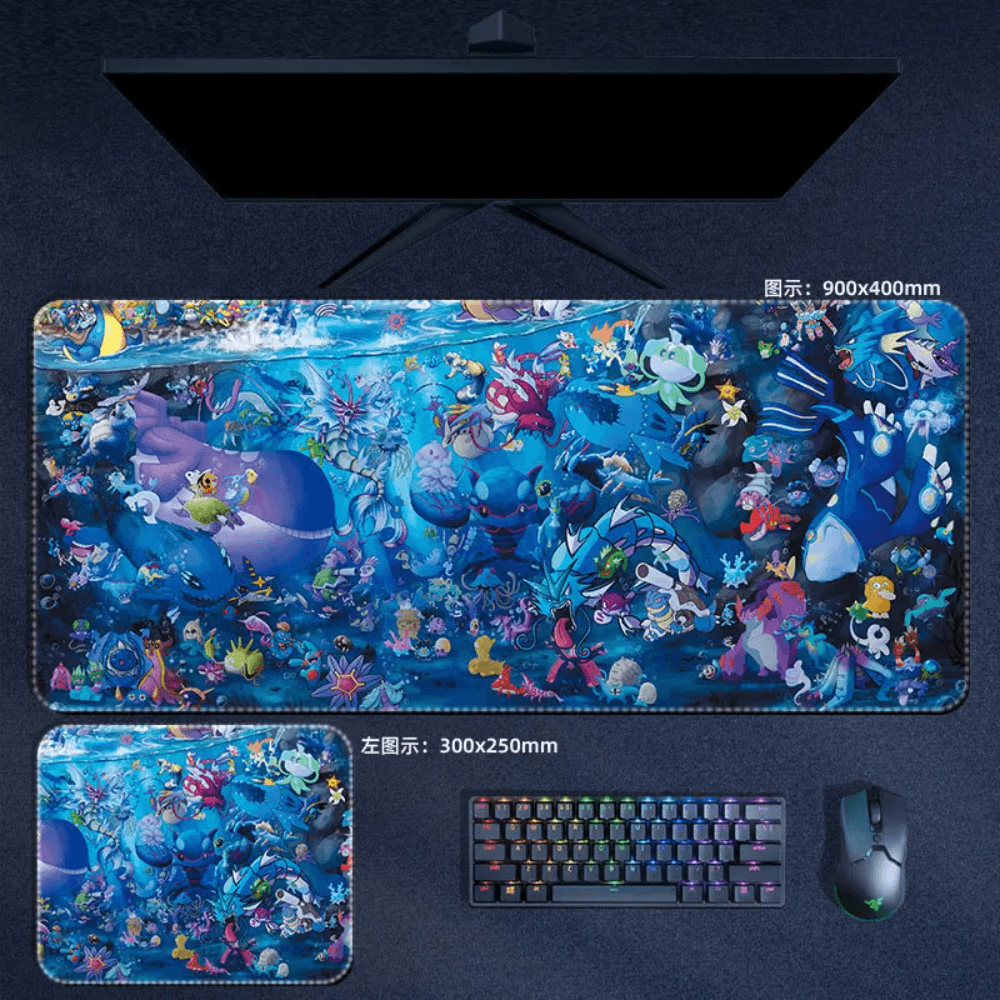 Pokemon Mouse Pad Large Anime Water Types Mouse Pad Desk Mat