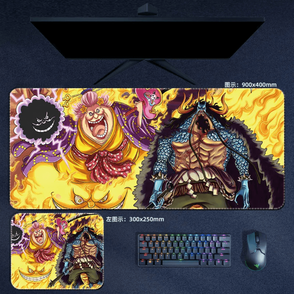 One Piece Mouse Pad Kaido Big Mama Large Anime Mouse Pad Desk Mat