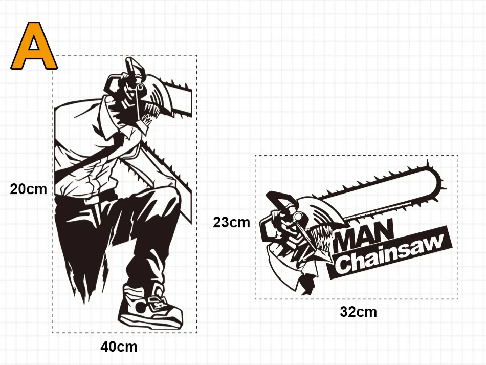 Chainsaw Man Denji PC Case Anime Sticker Decal