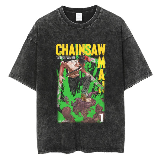 Chainsaw Man Denji Shirt Oversized Style Anime Shirt