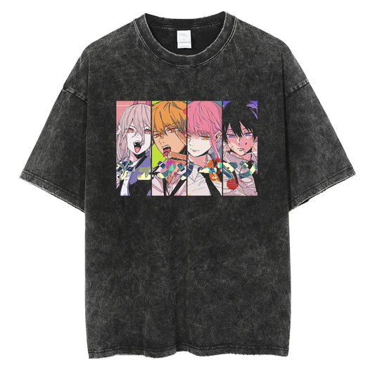 Chainsaw Man Division 4 Shirt Oversized Style Anime Shirt
