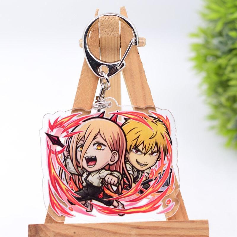 Chainsaw Man Keychain Power and Denji Acrylic Anime Keychain Accessory - PriceFrack