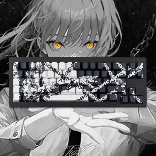 Chainsaw Man Makima Keycaps Cartoon 129 Keys Anime Keycaps