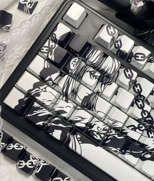 Chainsaw Man Makima Keycaps Cartoon 129 Keys Anime Keycaps