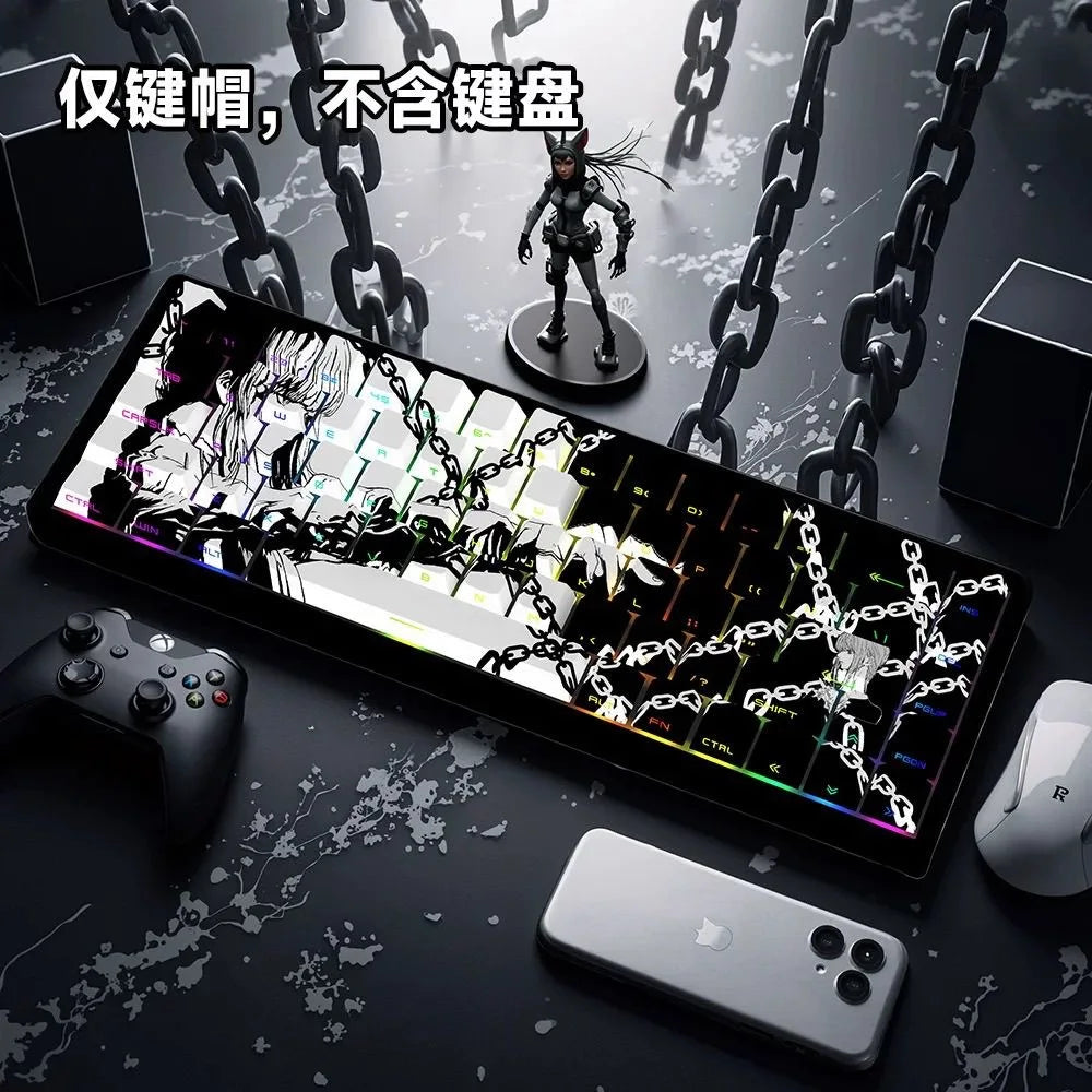 Chainsaw Man Makima Keycaps Cartoon 129 Keys Anime Keycaps
