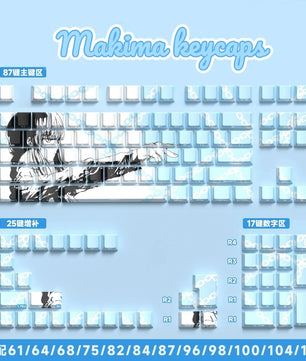 Chainsaw Man Makima Keycaps Cartoon 129 Keys Anime Keycaps