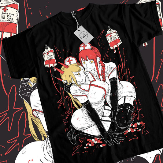 Chainsaw Man Makima Power Nurse Cosplay T-Shirt