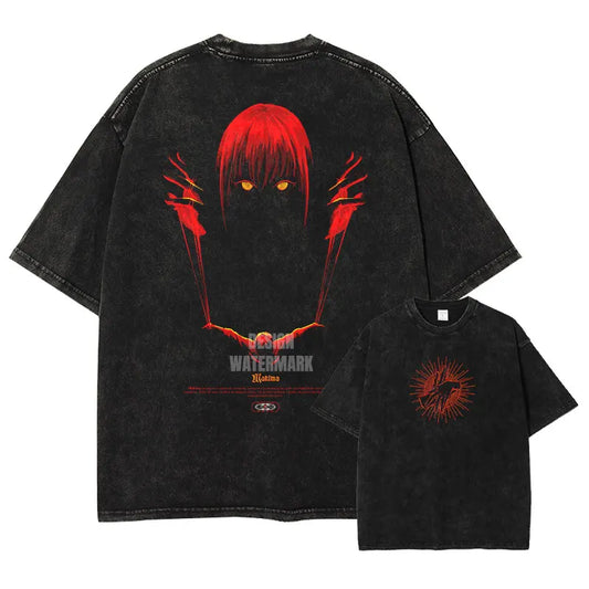 Chainsaw Man Makima Shirt Vintage Oversized Style Anime Shirt