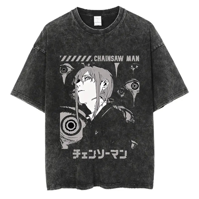 Chainsaw Man Makima Shirt Vintage Style Anime Graphic Tee