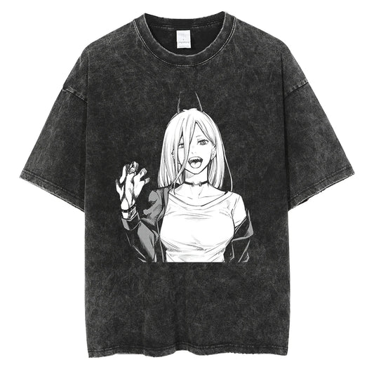 Chainsaw Man Power Shirt Oversized Style Anime Shirt