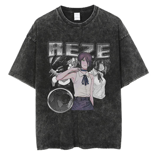 Chainsaw Man Reze Shirt Oversized Style Anime Shirt