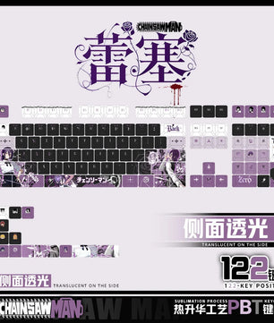 Chainsaw Man Reze Translucent Anime Theme Keycaps 122 Set