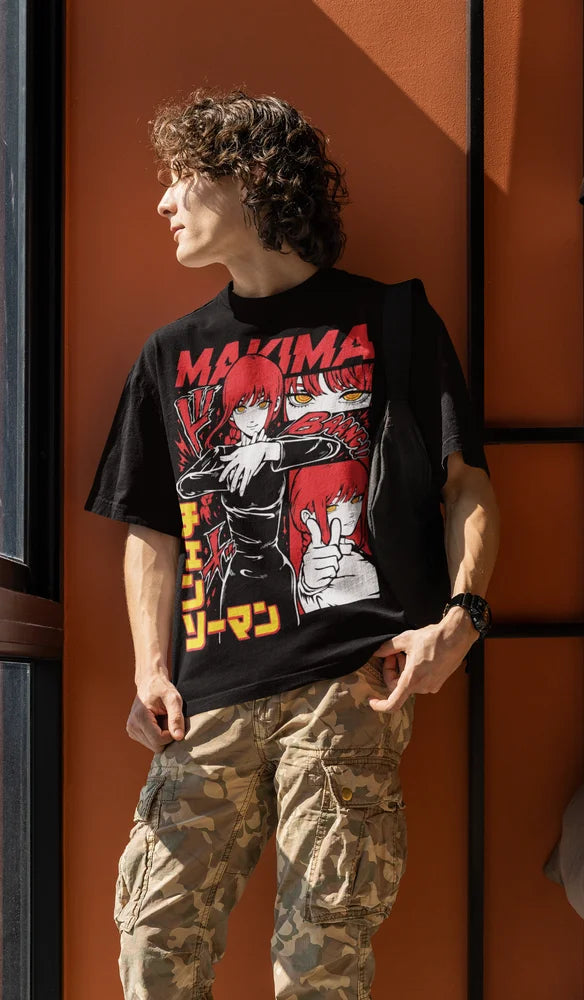 Chainsaw Man Shirt Makima Anime Shirt Cotton