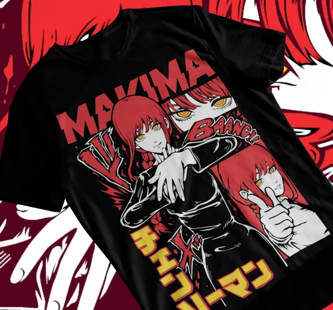 Chainsaw Man Shirt Makima Anime Shirt Cotton