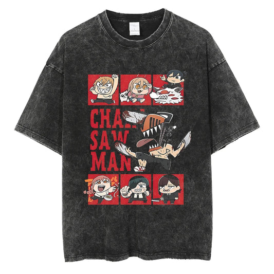 Chainsaw Man Shirt Oversized Style Anime Shirt