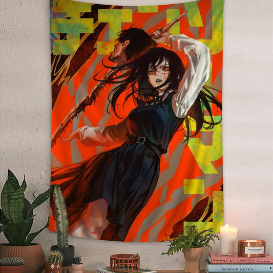 Chainsaw Man Yoru War Devil Tapestry - Versatile Anime Home Decor