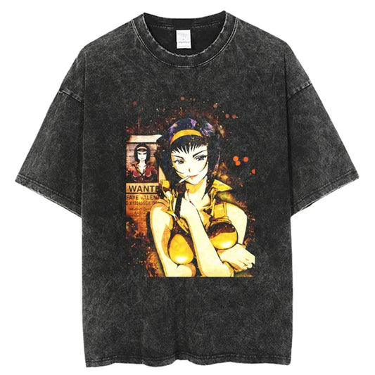 Cowboy Bebop Faye Valentine Shirt Vintage Style Anime Shirt