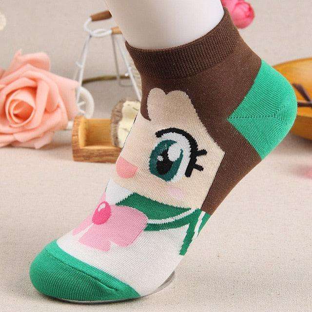 Cute Sailor Moon Character Women's Socks Breathable Soft Cotton