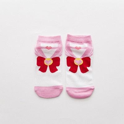 Cute Sailor Moon Uniform Women's Socks Breathable Soft Cotton