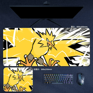 Pokemon Mouse Pad Large Anime Zapdos Mouse Pad Desk Mat