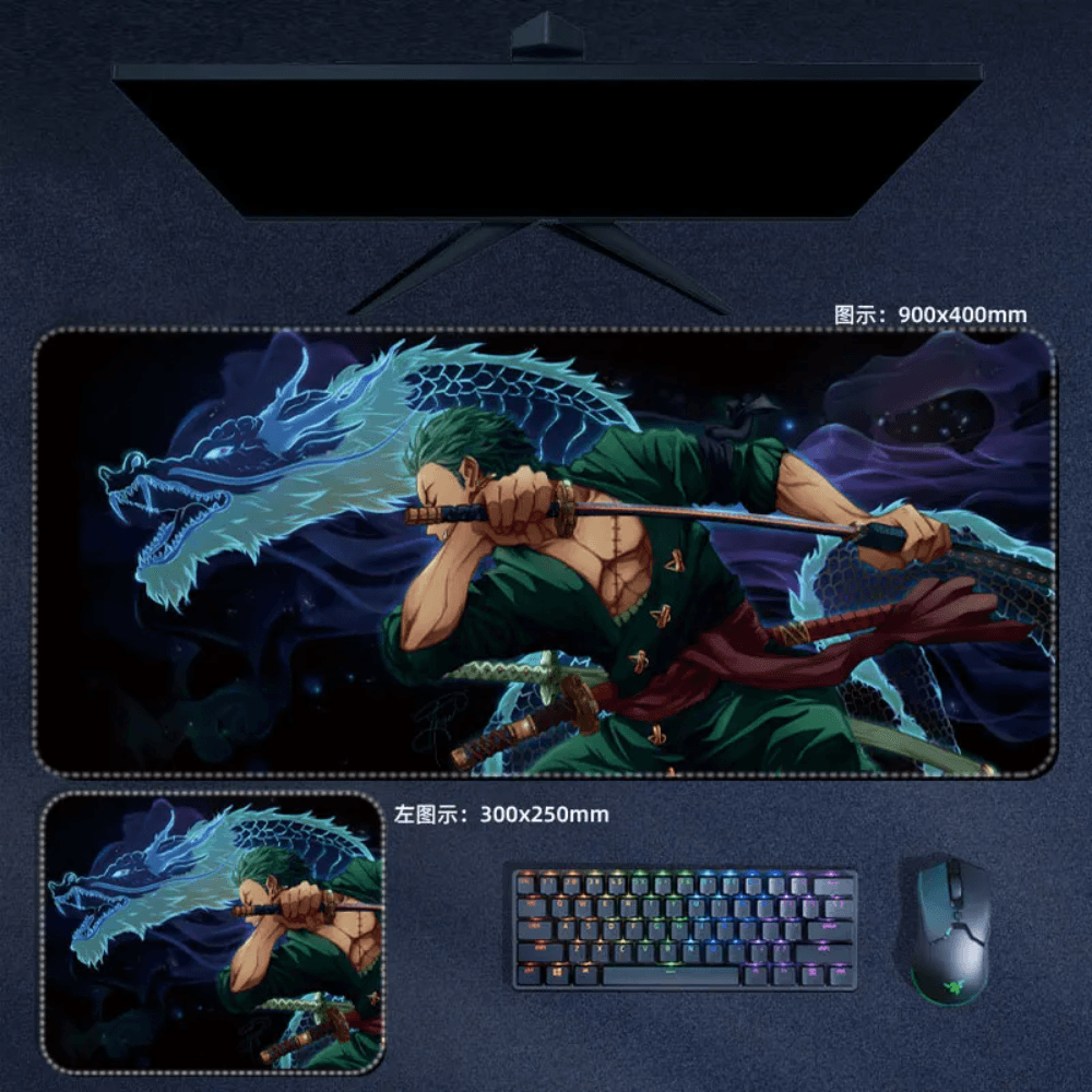 One Piece Mouse Pad Roronoa Zoro Large Anime Mouse Pad Desk Mat