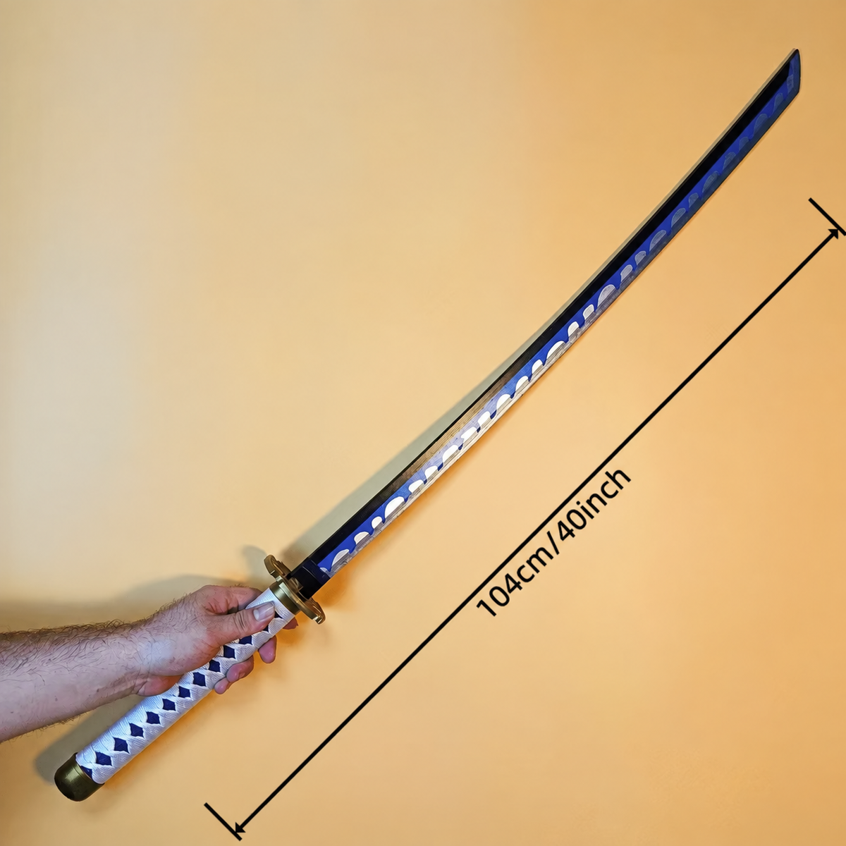 One Piece Roronoa Zoro Enma-Style Katana 1:1 Scale Anime Prop Replica Bamboo Sword
